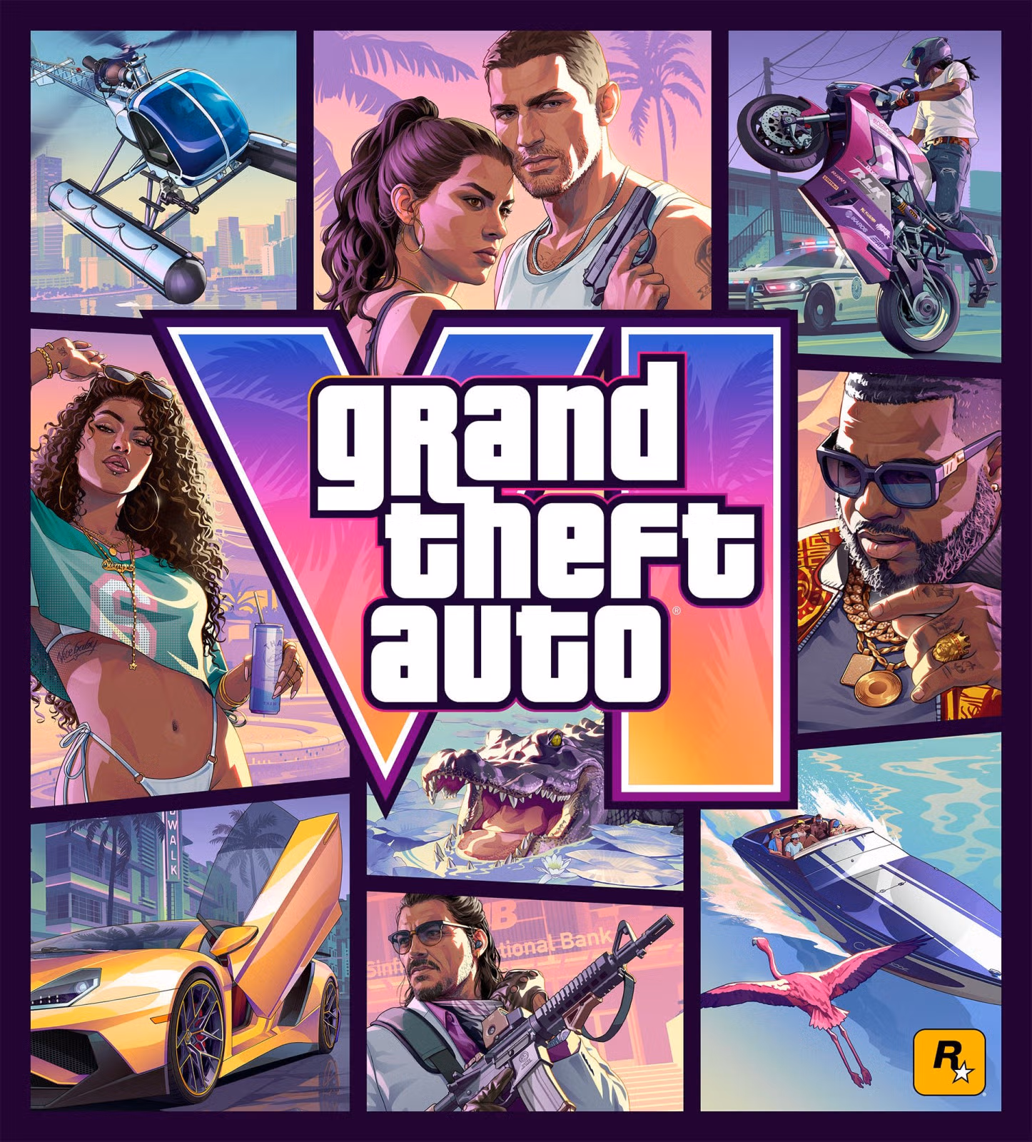 Official Grand Theft Auto VI cover art artwork